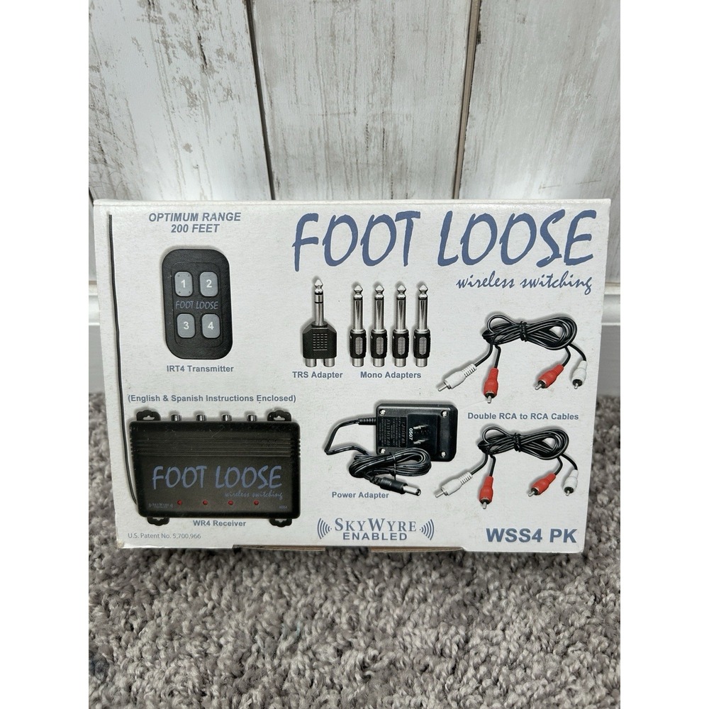 Foot Loose Wireless Switching New In Box WSS4PK WR4 Receiver